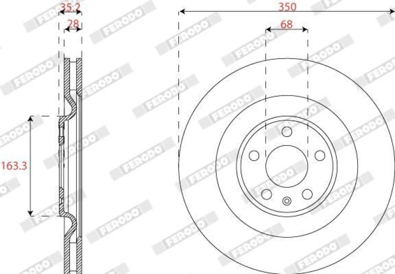Image of Brake disc FERODO DDF2661C