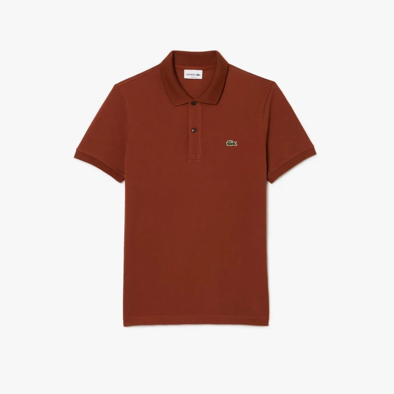 Image of Lacoste Slim Fit L.12.12 Piqu Polo Shirt - Brown Brown XS