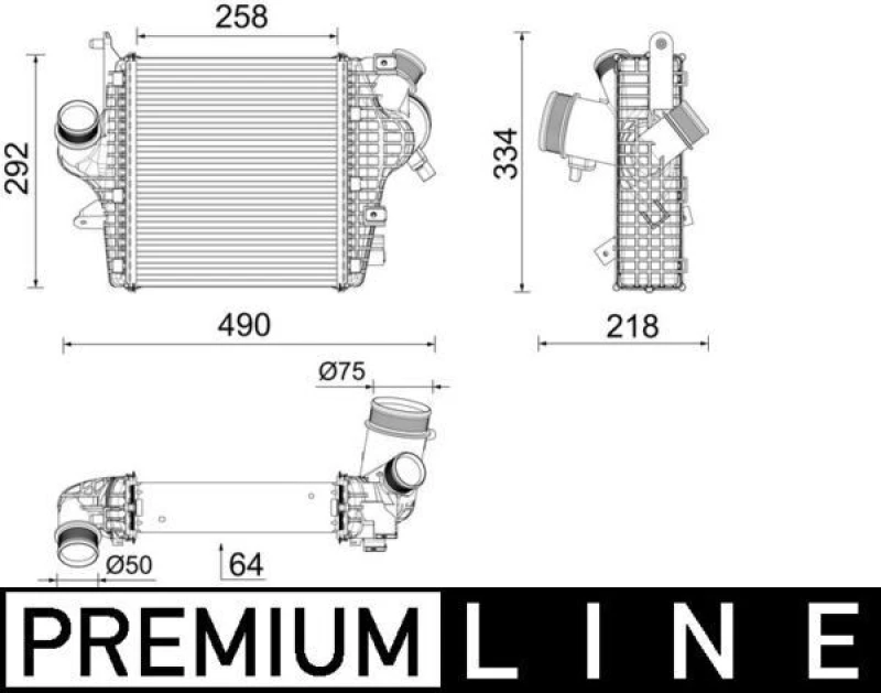 Image of Intercooler MAHLE CI 637 000P