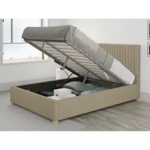 Image of Grant Ottoman Upholstered Bed, Eire Linen, Natural - Ottoman Bed Size Double (135x190)