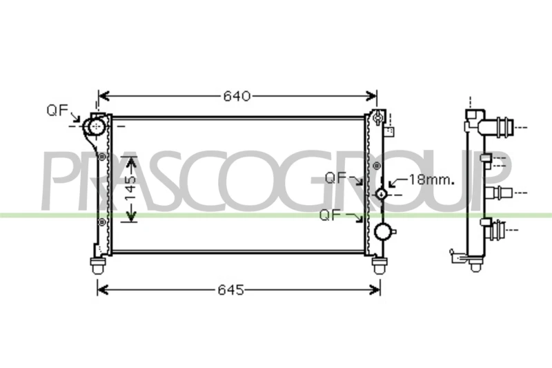 Image of PRASCO Engine radiator PRASCO FT122R002