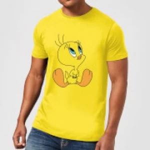 Image of Looney Tunes Tweety Sitting Mens T-Shirt - Yellow - L - Yellow