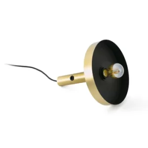 Image of Whizz 1 Light Floor Lamps Black, Satin gold, E27