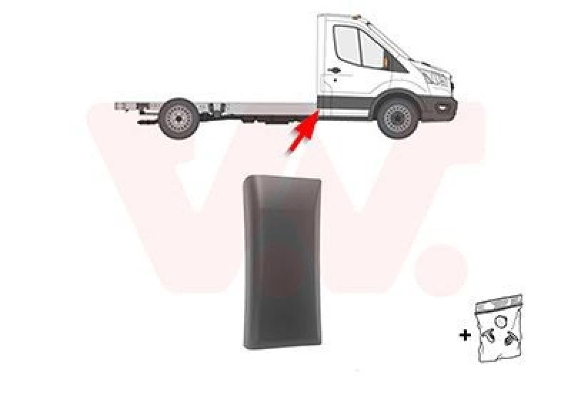 Image of VAN WEZEL Trim / Protective Strip, sidewall VAN WEZEL 1991416