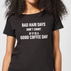 Image of Bad Hair Days Don't Count Womens T-Shirt - Black - 3XL