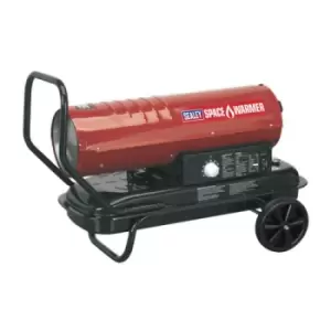 Image of Sealey Space Warmer Paraffin/Kerosene/Diesel Heater 70,000Btu/hr with Wheels