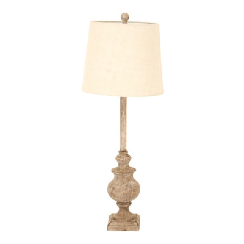Image of Chiaro Candlestick Table Lamp With Linen Shade
