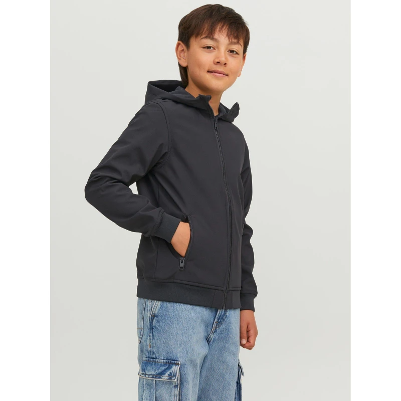 Image of Jack and Jones Softshell Jacket Juniors - Black 7 - 8 Years