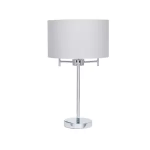Image of Silver 3 Light Metal Table Lamp
