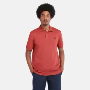 image of Timberland Millers River Pique Polo Shirt For Men In Red Red, Size L