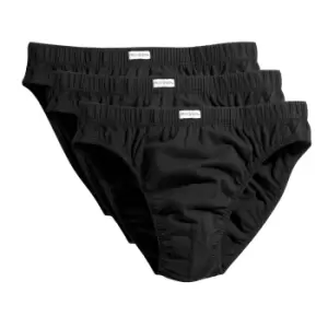 Image of Fruit Of The Loom Mens Classic Slip Briefs (Pack Of 3) (XL) (Black)