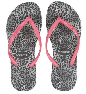 Image of Havaianas Leopard Flip Flops - Multi , Multi, Size 1-2 Older