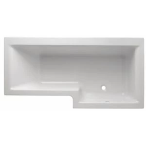 image of Cooke Lewis Adelphi RH Supercast acrylic L shaped Shower Bath L1675mm W850mm