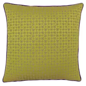 image of Riva Paoletti Pimlico Cushion Cover (45x45cm) (Gold/Purple)