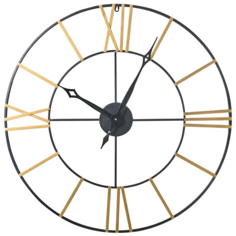 Image of Beliani Wall Clock Valsot 80 Cm Metal Gold