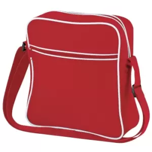 Bagbase Retro Flight / Travel Bag (7 Litres) (One Size) (Classic Red/White)