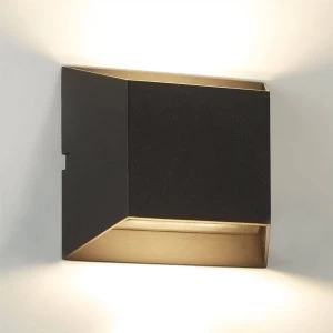 Image of LED 2 Light Outdoor Up Down Wall Light Black IP65