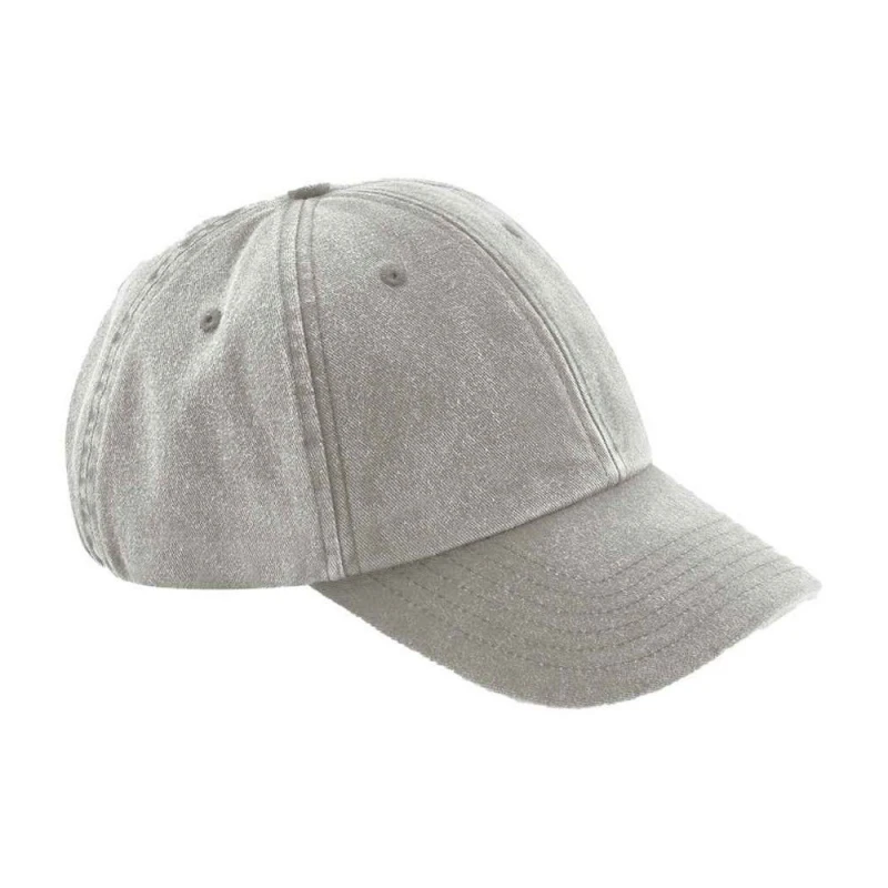 Image of Beechfield Beechfield Men Vintage Low Profile Cap in Grey Grey One Size Male 5063470573684