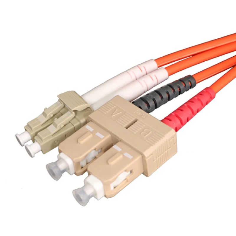 Image of Cablenet 1m OM1 62.5/125 LC-SC Duplex Orange LSOH Fibre Patch Lead