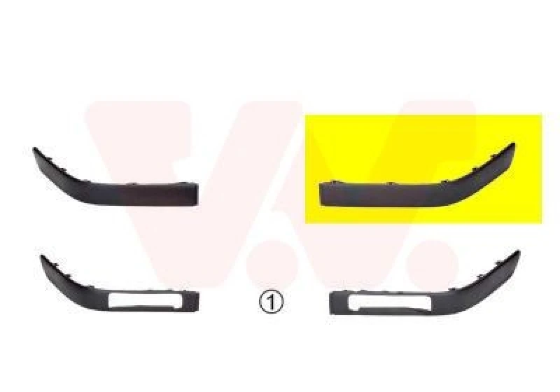 Image of VAN WEZEL Bumper cover VAN WEZEL 0322585