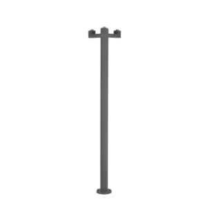 image of Structure 3 Light Outdoor Lamp Post Dark Grey - Base Only IP44, E27