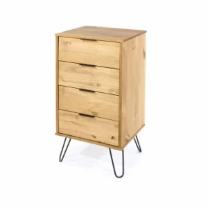 Image of Augusta Pine 4 drawer narrow chest of drawers