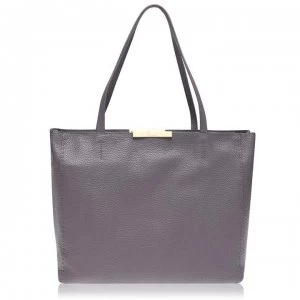 image of Ted Baker Ted Clarkia Soft Leather Shopper Bag - Charcoal