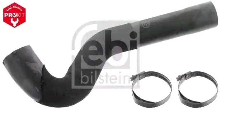 Image of FEBI BILSTEIN 49142 Radiator Hose OE Turbo NEW, EPDM (ethylene propylene diene Monomer (M-class) rubber), with clamps EPDM (ethylene propylene diene M