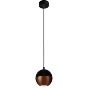 image of Midway Dome Pendant Ceiling Light Black, Copper 12cm