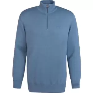 Image of Barbour Cotton Half-Zip Sweatshirt - Blue