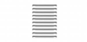 Image of Wickes Pull Door Handle - Silver Plastic 105mm Pack of 10