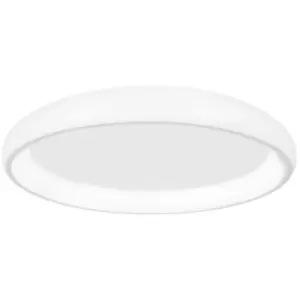 Image of Merano Bakersfield 81cm Integrated LED Semi Flush Light White Aluminium LED 80W 4400Lm 3000K
