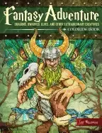 Image of fantasy adventure coloring book dragons dwarves elves and other extraordina