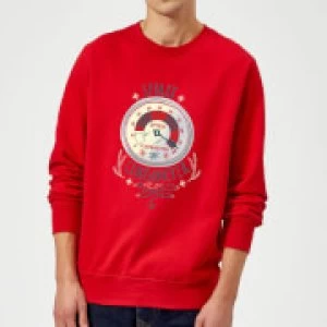 Image of Elf Clausometer Christmas Sweatshirt - Red - L