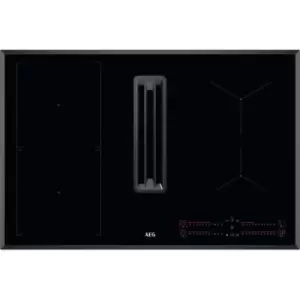 image of AEG 6000 SERIES INDUCTION EXTRACTOR HOB CCE84543FB 78cm Induction Hob - Black - For External / Recirculation Ventilation