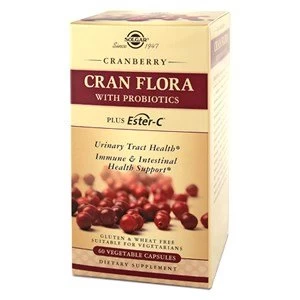 Image of Solgar Cran Flora with Probiotics Plus Ester C 60 Caps
