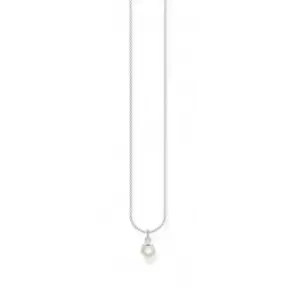 Image of Silver Pearl Necklace 45cm KE2076-082-14-L45v