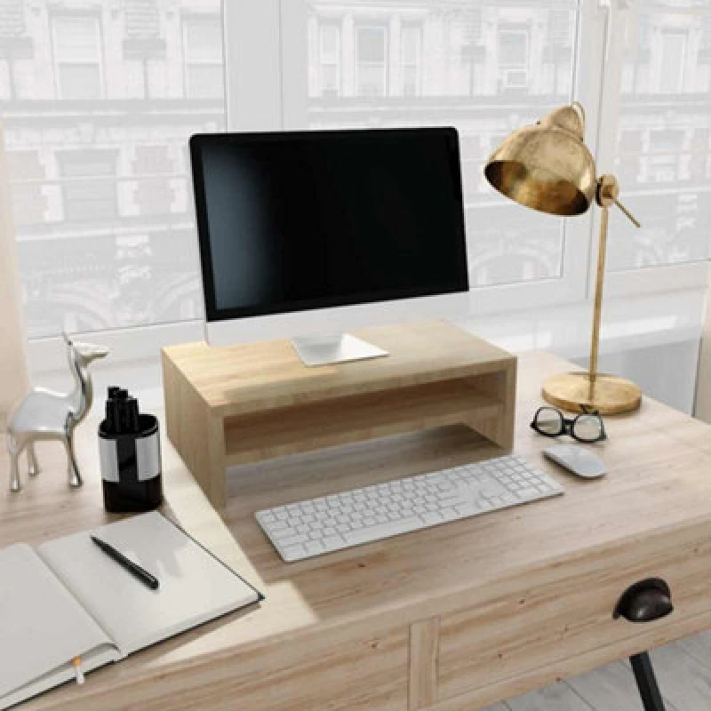 Image of VIDAXL Vidaxl - Monitor Stand Sonoma Oak 42x24x13cm Engineered Wood 800219