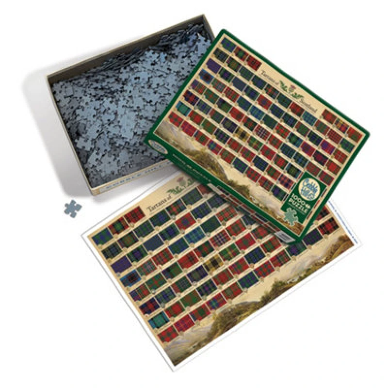 Image of Cheatwell Games Tartans of Scotland Jigsaw Puzzle 1000 Pieces Multi