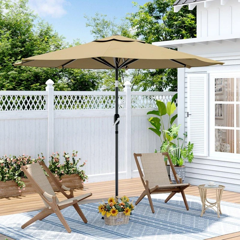Image of Breeins Patio Umbrella Large 3M Traditional Parasol Beige unisex One size