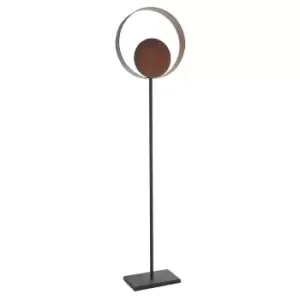 image of 1615mm Bronze Patina Complete Standing Floor Lamp Light - Dark Bronze Metalwork