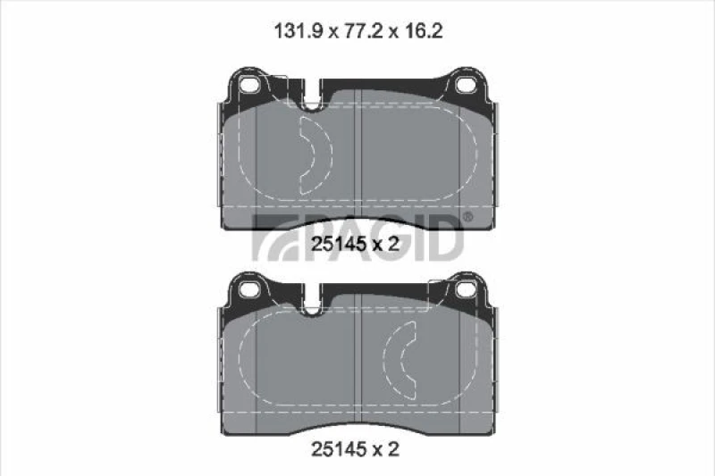 Image of Brake pad set PAGID T2651N