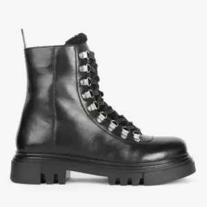 Image of Barbour International Womens Cypher Leather Hiking-Style Boots - UK 6
