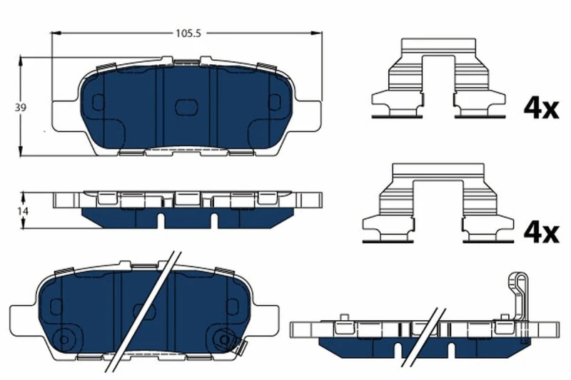 Image of Brake pad set TRW GDB3508BTE