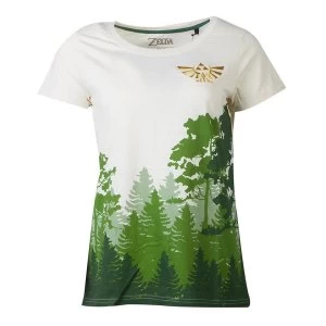 Image of Nintendo - Hyrule Forrest Womens X-Large T-Shirt - Multi-Colour