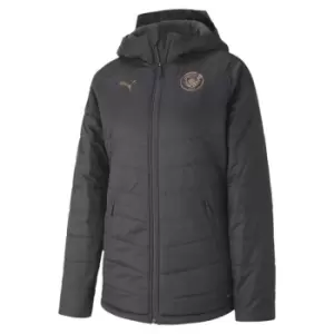 image of Puma Manchester City FC Bench Jacket Womens - Black