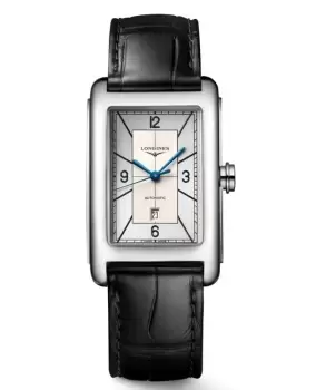 image of Longines DolceVita Silver Dial Leather Strap Mens Watch L5.757.4.73.0 L5.757.4.73.0