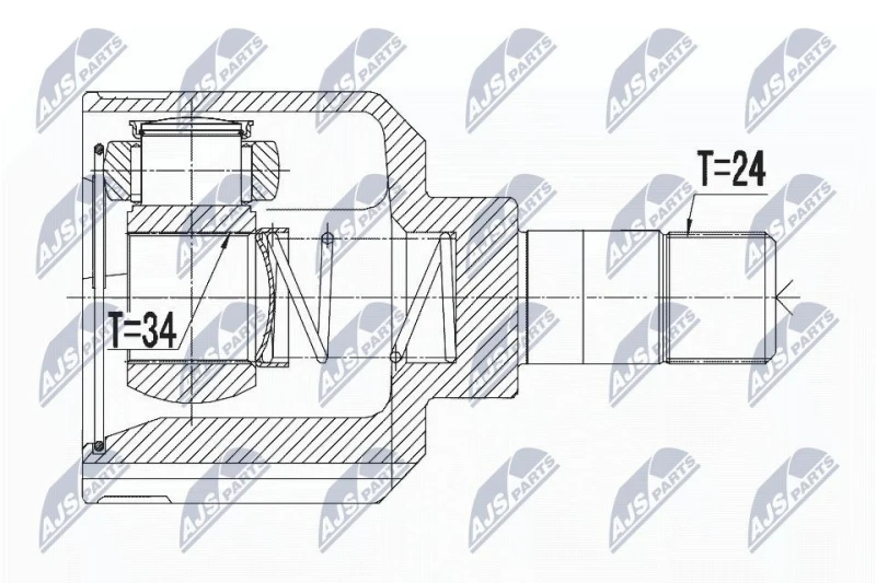 Image of NTY CV joint kit NTY NPW-PE-022