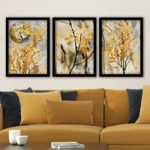 image of 3SC132 Multicolor Decorative Framed Painting (3 Pieces)