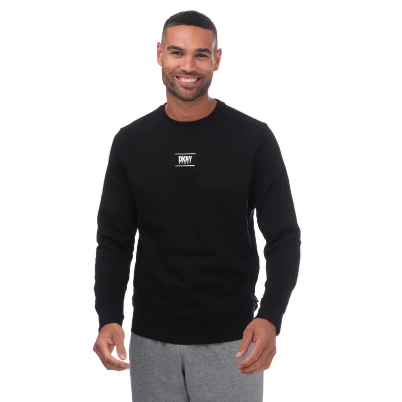 Image of DKNY Printed Logo Crewneck Sweatshirt - Black S